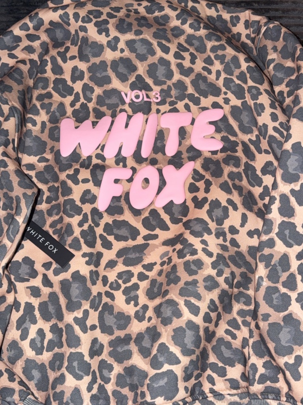 White Fox Boutique Leopard Print Pullover Hoodie - Brown & Black L/XL - Picture 2 of 2